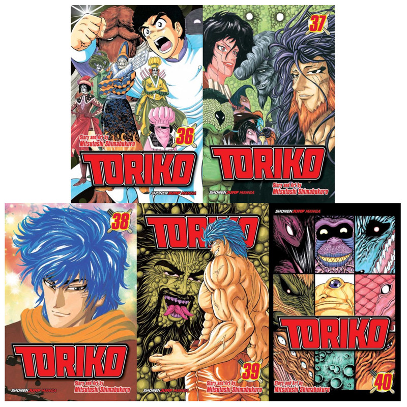 Toriko English Manga Fantasy Series By Mitsutoshi Shimabukuro Set Of Books 36 40