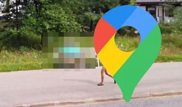 Warganet dibuat bingung dengan penampakan pria kembar siam yang terekam kamera Google Maps Street View.