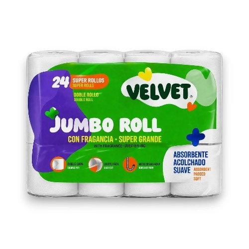 Velvet Papel higienico Jumbo 24/1