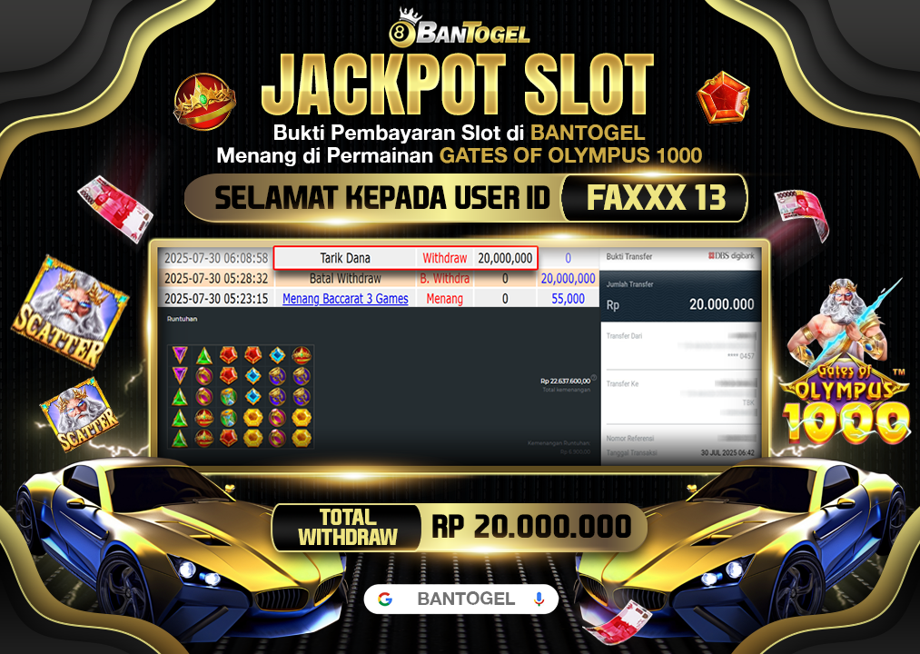 BUKTI JACKPOT LUNAS BANTOGEL