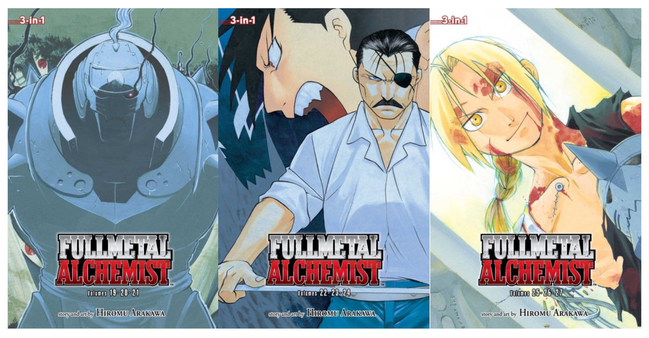 FULLMETAL ALCHEMIST English MANGA Books 19-27 in 3 OMNIBUS EDITIONS 7-9