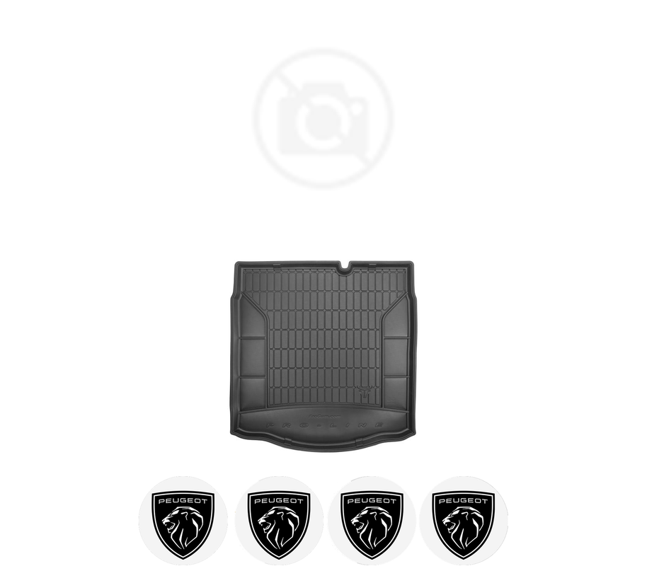 Tavita Portbagaj PEUGEOT 301 din 2012-2018, Protectie Portbagaj Auto, 4x Stickere auto cu PEUGEOT