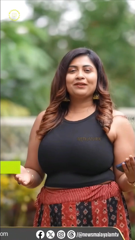 Sethu Lekshmi sexy huge boobs and tummy in black dress mp4 snapshot 00 06 376