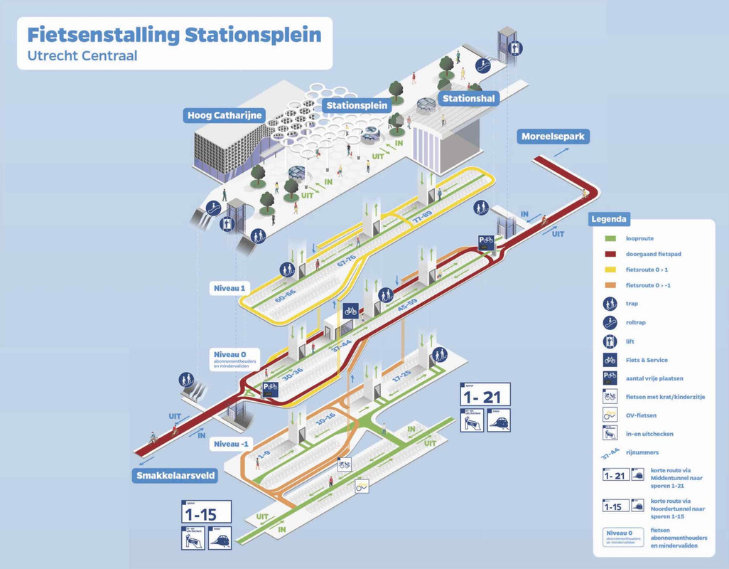 Fietsenstalling Stationsplein plattegrond