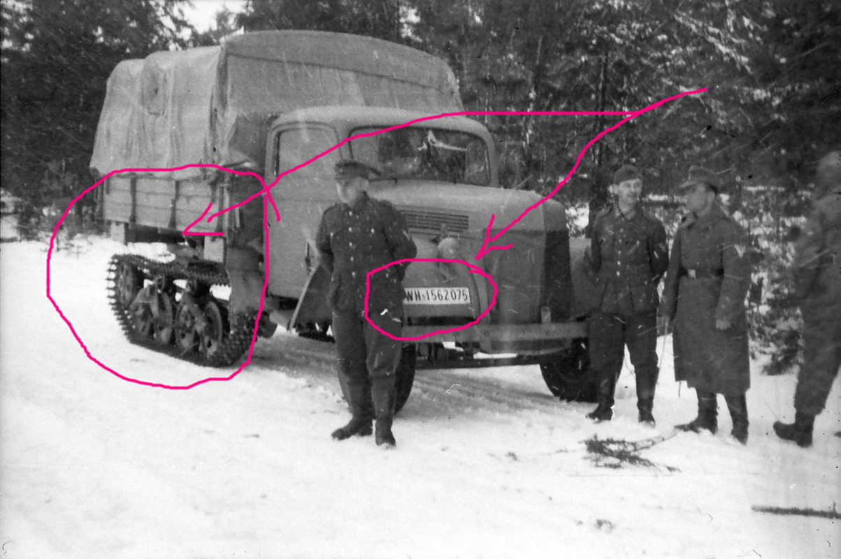 Gleisketten-LKW Maultier WH-Kennung RSO KFZ Düna