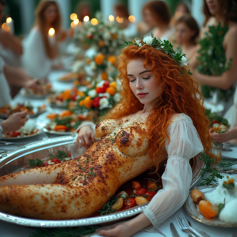 Garden wedding wom served Redhair spez 0 11