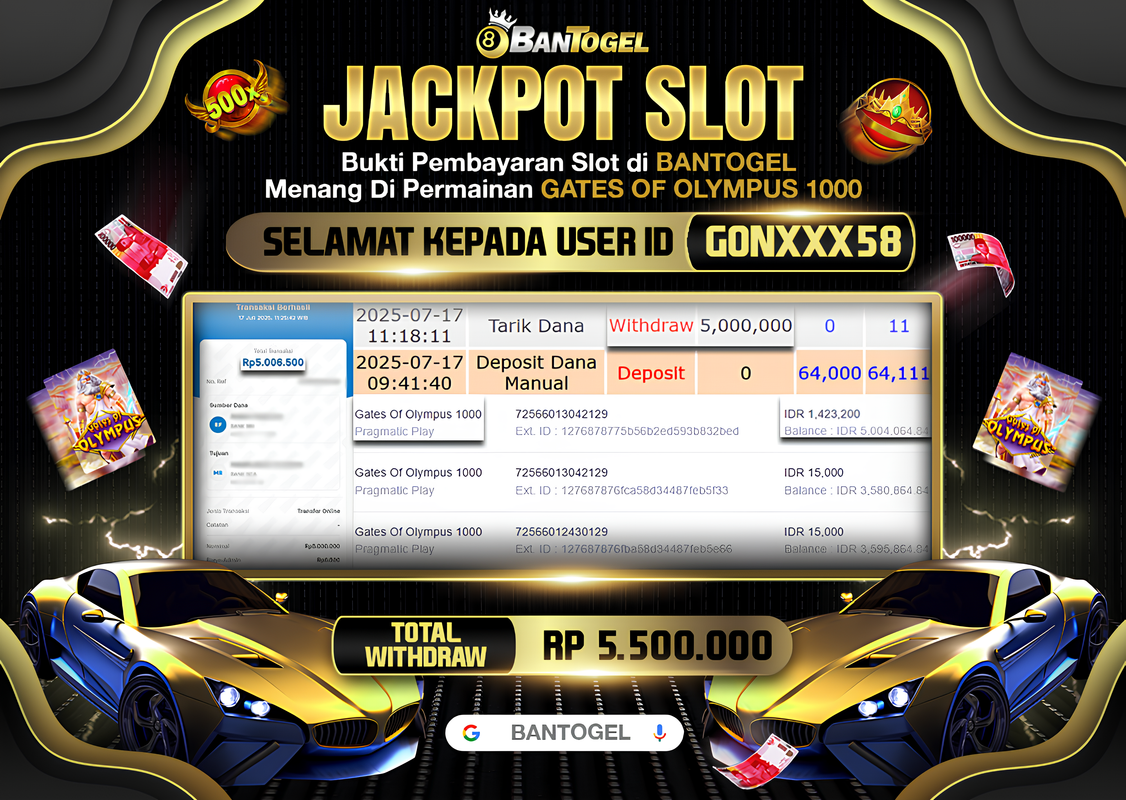 BUKTI JACKPOT LUNAS BANTOGEL