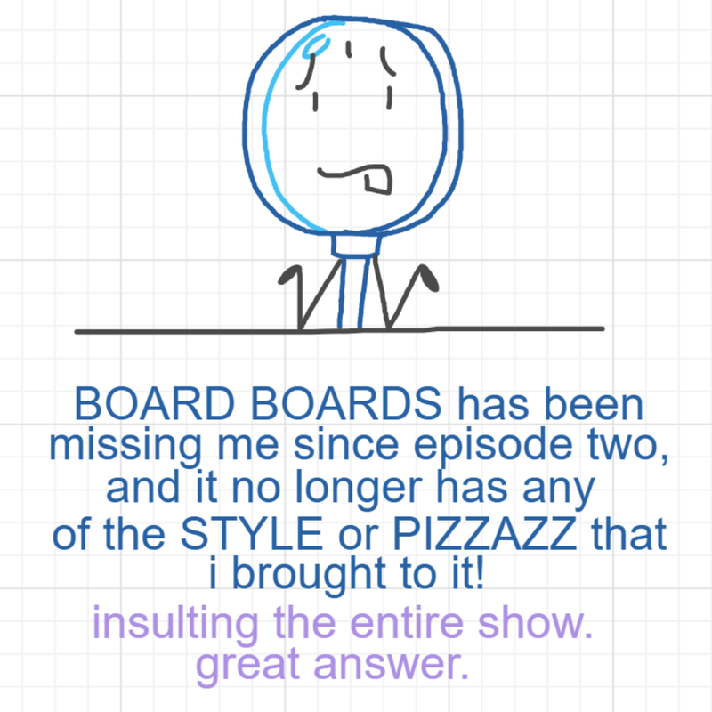 A panel from A Murder On The, episode six of the Board Boards object show by Furretwalk/WalkingFurret.
