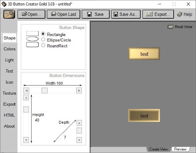 3D Button Creator Gold 3.03