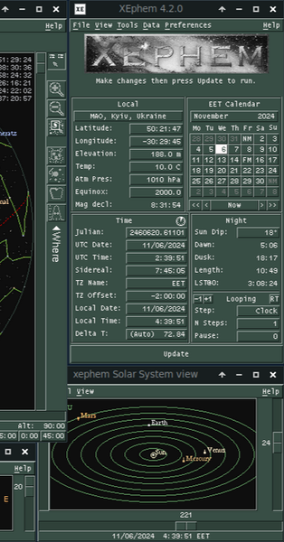 screenshoot XEphem