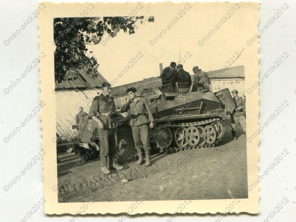 Foto, Sdkfz, Panzerspähwagen im Einsatz bei Dnip