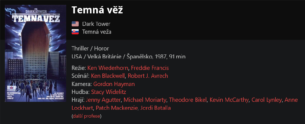 Temná věž / Dark Tower (1987)