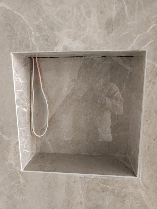 Shower Niche with Profile Light Wiring