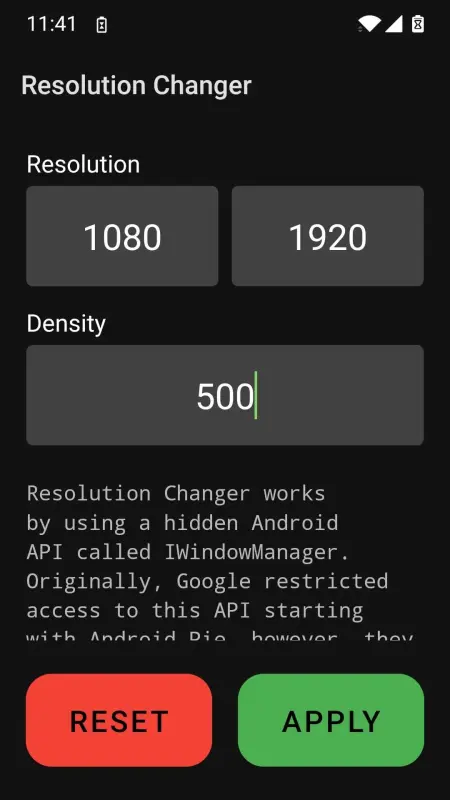 Download Resolution Changer APK