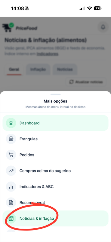 Acessar Notícias e inflação