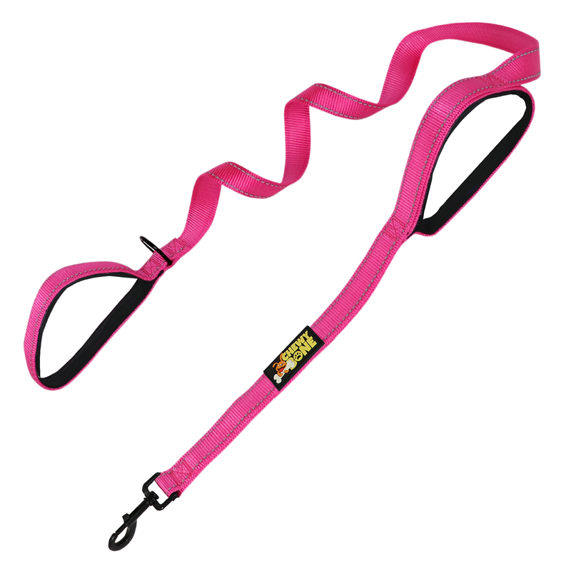 [ CHEWY BONE ] Dog Padded Leash Double Handle Leash Training Durable Complete Control for Large breed Dogs & Medium breed Dogs 150 cm / 5ft Pink