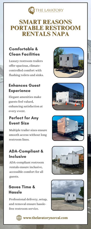 Smart Reasons Portable Restroom Rentals Napa Make Events Stress-Free