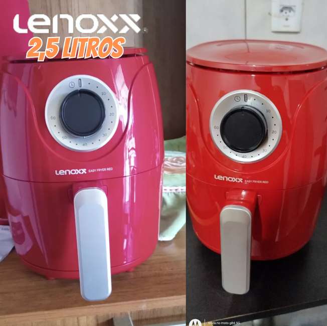 Fritadeira Air Fryer Lenoxx Easy Fryer Vermelha Pfr905