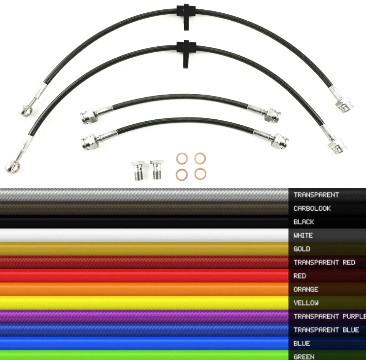 Mercedes steel braided brake lines upgrade kit