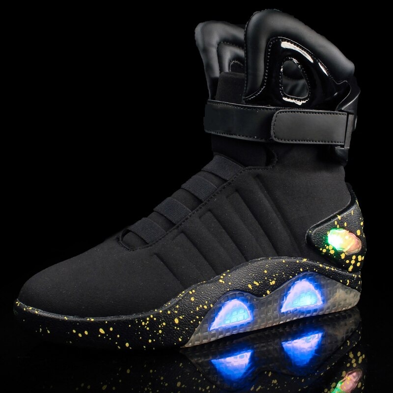BACK TO THE FUTURE WARRIOR Athletic Basketball Spoert Casual LED LIGHT Shoes Hot