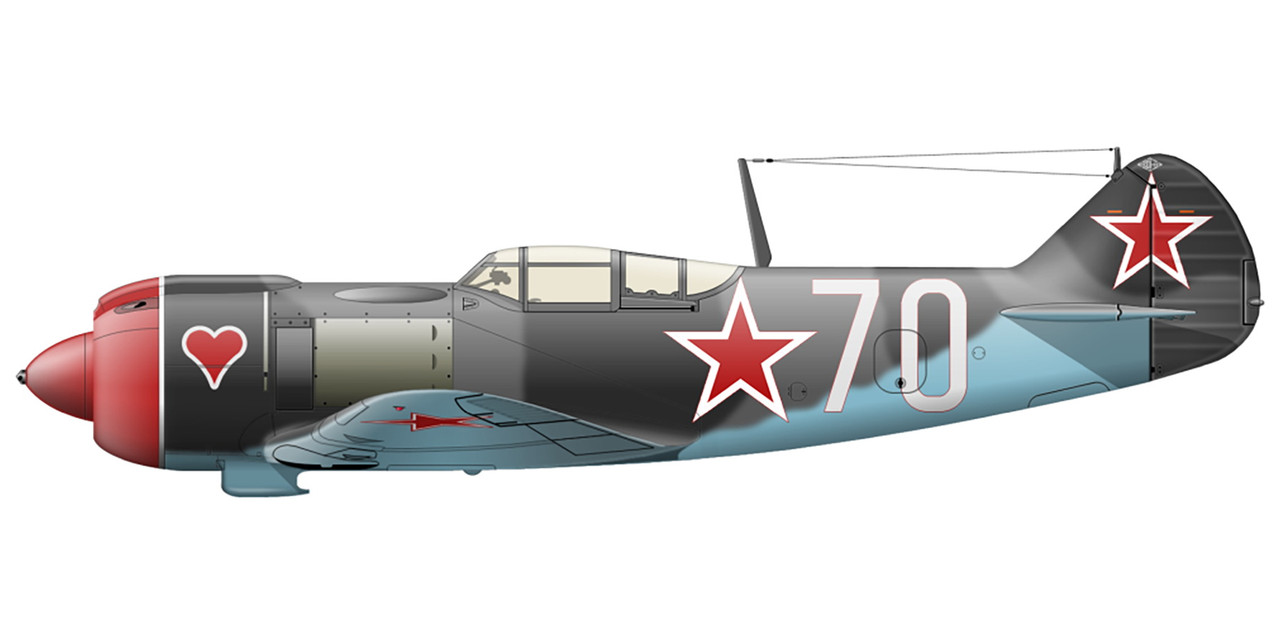 Lavochkin-La-5FN-41GvIAP-Silver-70-pilot-Mikhail-Ivanovich-Sementsov-Ukrainian-front 1944-0A