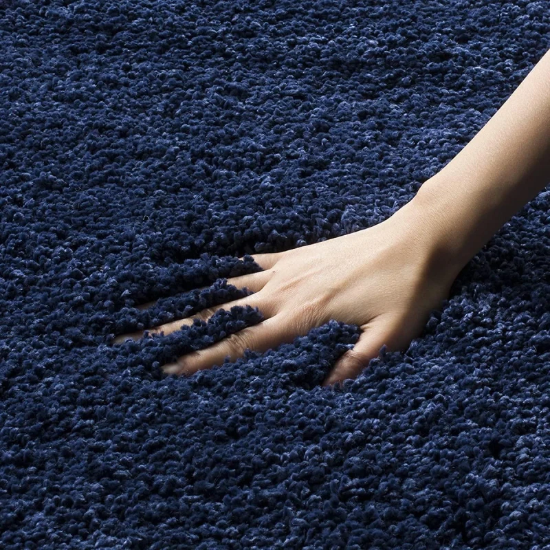 Navy Blue Luxe Shaggy Carpet