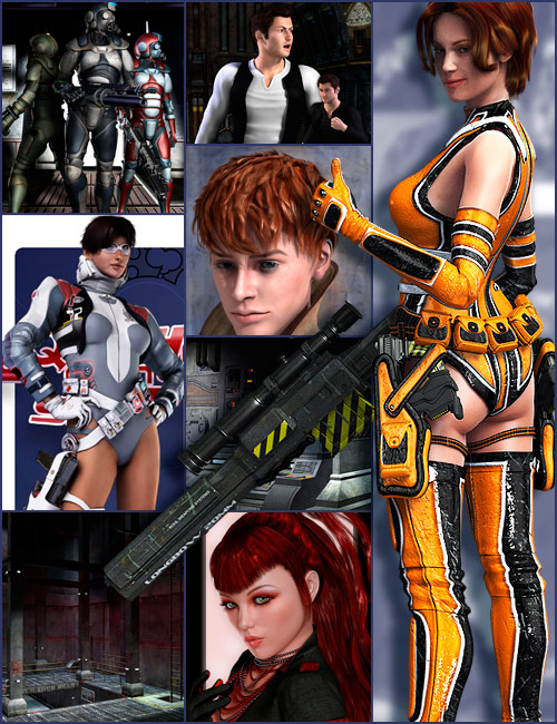 Bundle - SciFi Starter for Genesis 3 and 4 Male and Female