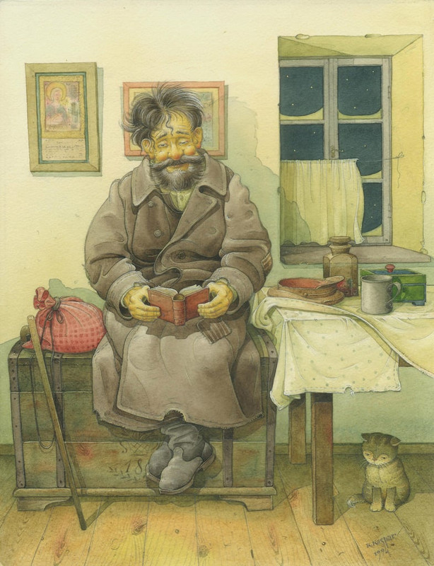 01-Kestutis-Kasparavicius-Russian-Scene-05-1994-wc-on-paper-Meister-Drucke-591663
