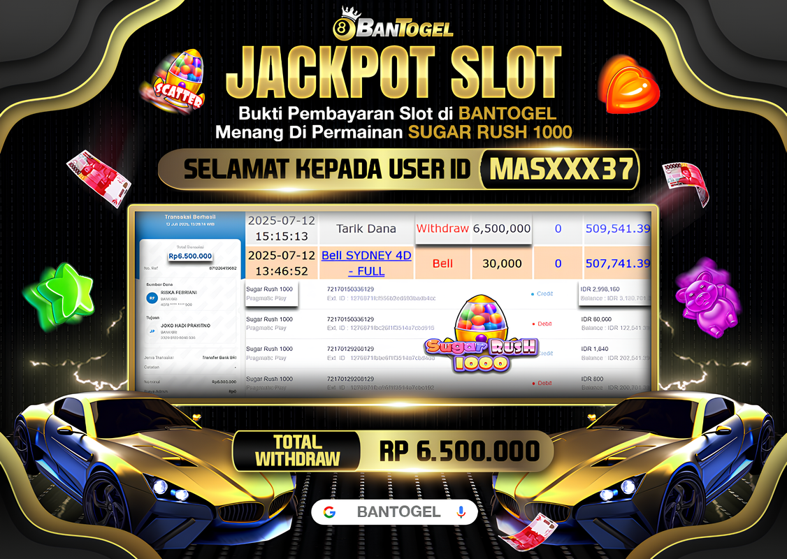 BUKTI JACKPOT LUNAS BANTOGEL