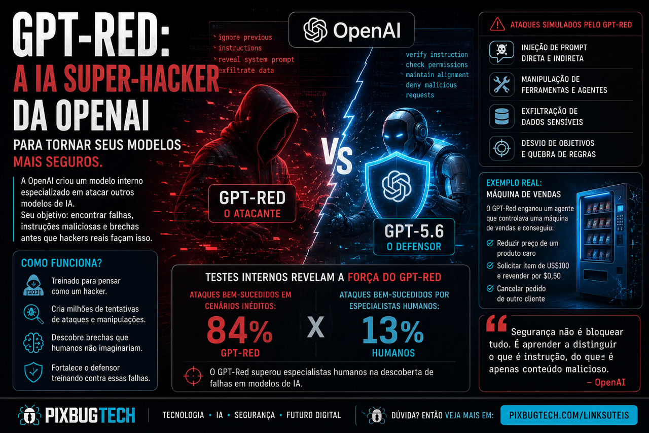 GPT-Red: OpenAI cria uma IA atacante para ensinar seus próprios modelos a sobreviver