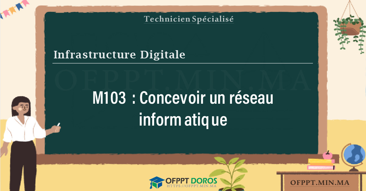 Sommaire détaillé du cours Concevoir un réseau informatique M103 OFPPT - Structure du module