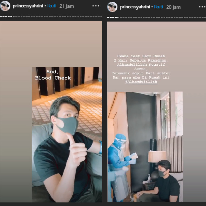 Syahrini, Reino Barack, dan keluarga jalani swab tes