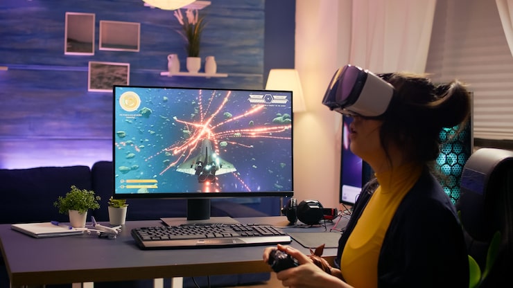 VRC with VR Headset and Keyboard and Mouse