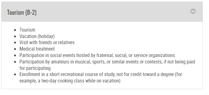EEUU Visa: Tourism (visa category B-2) - Viaje a USA con sello Irán, Irak, Sudán o Siria en pasaporte - Foro USA y Canadá