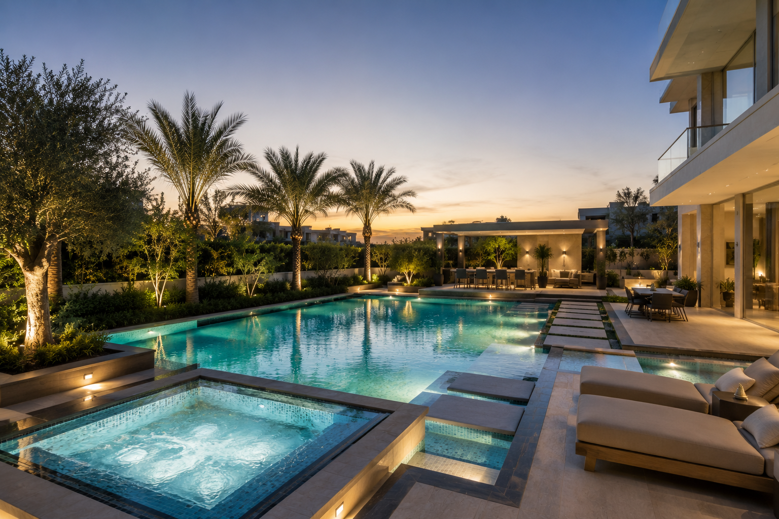 Modern Family Pool Dubai Hills Estate