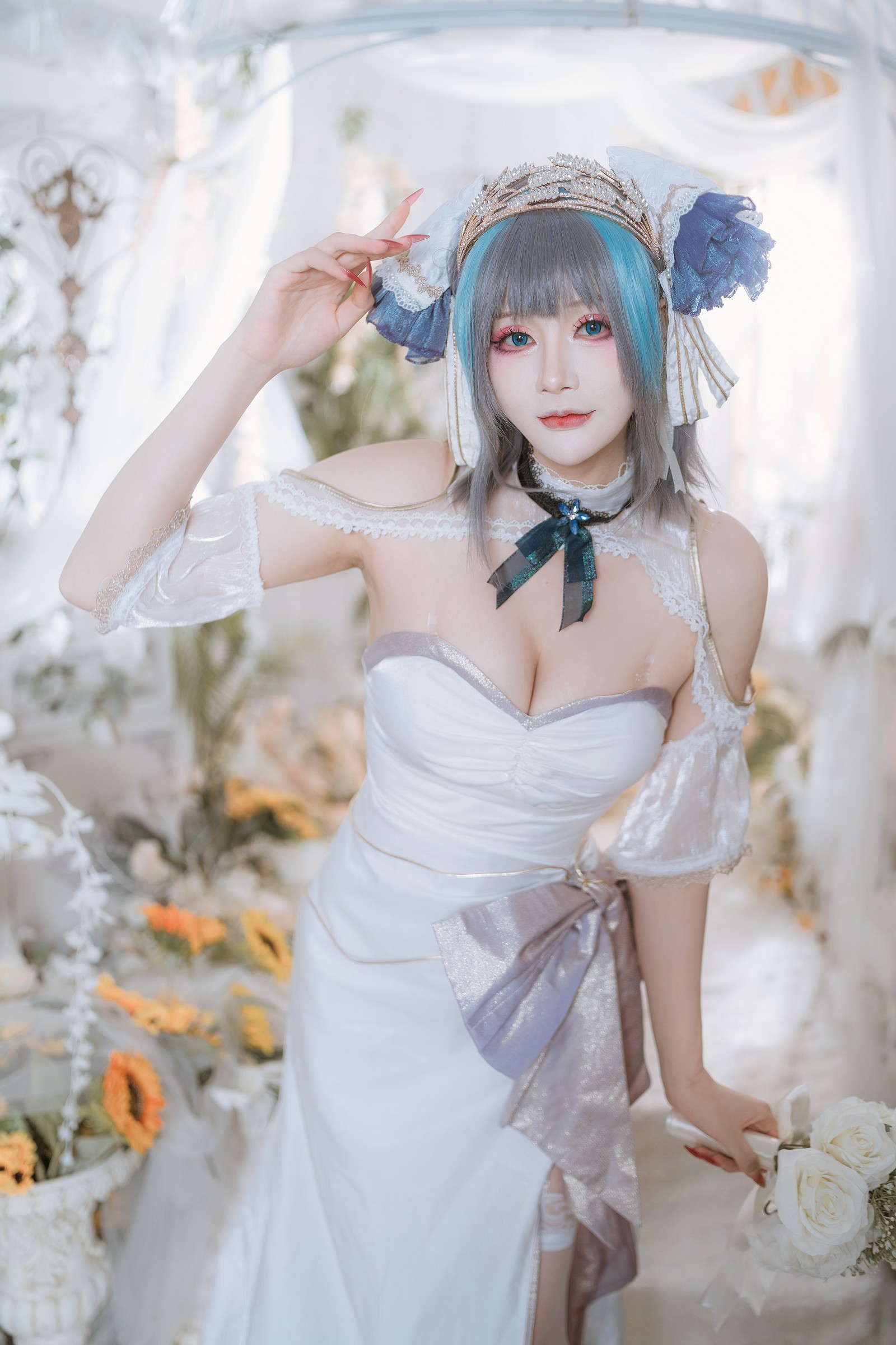 兔胖胖min – 碧蓝航线 柴郡 礼服 Cosplay 高清写真集（40P-674.7MB）插图2