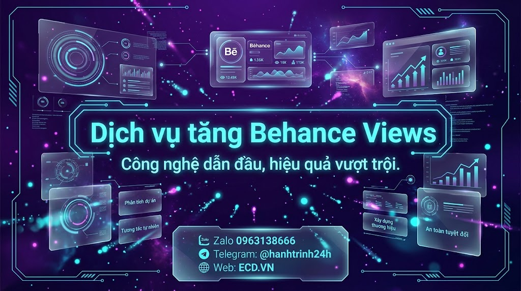 tăng behance views pro project behance