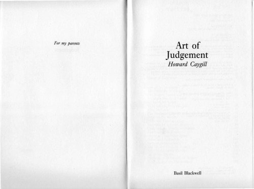 Art Of Judgement Art Of Judgement