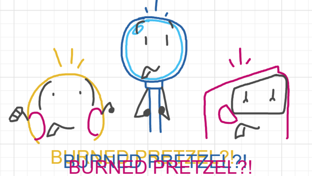A panel from A Murder On The, episode six of the Board Boards object show by Furretwalk/WalkingFurret.