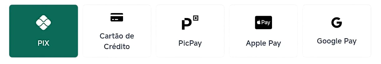 Métodos de pagamento