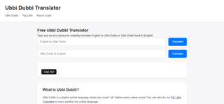 ubbidubb language translator