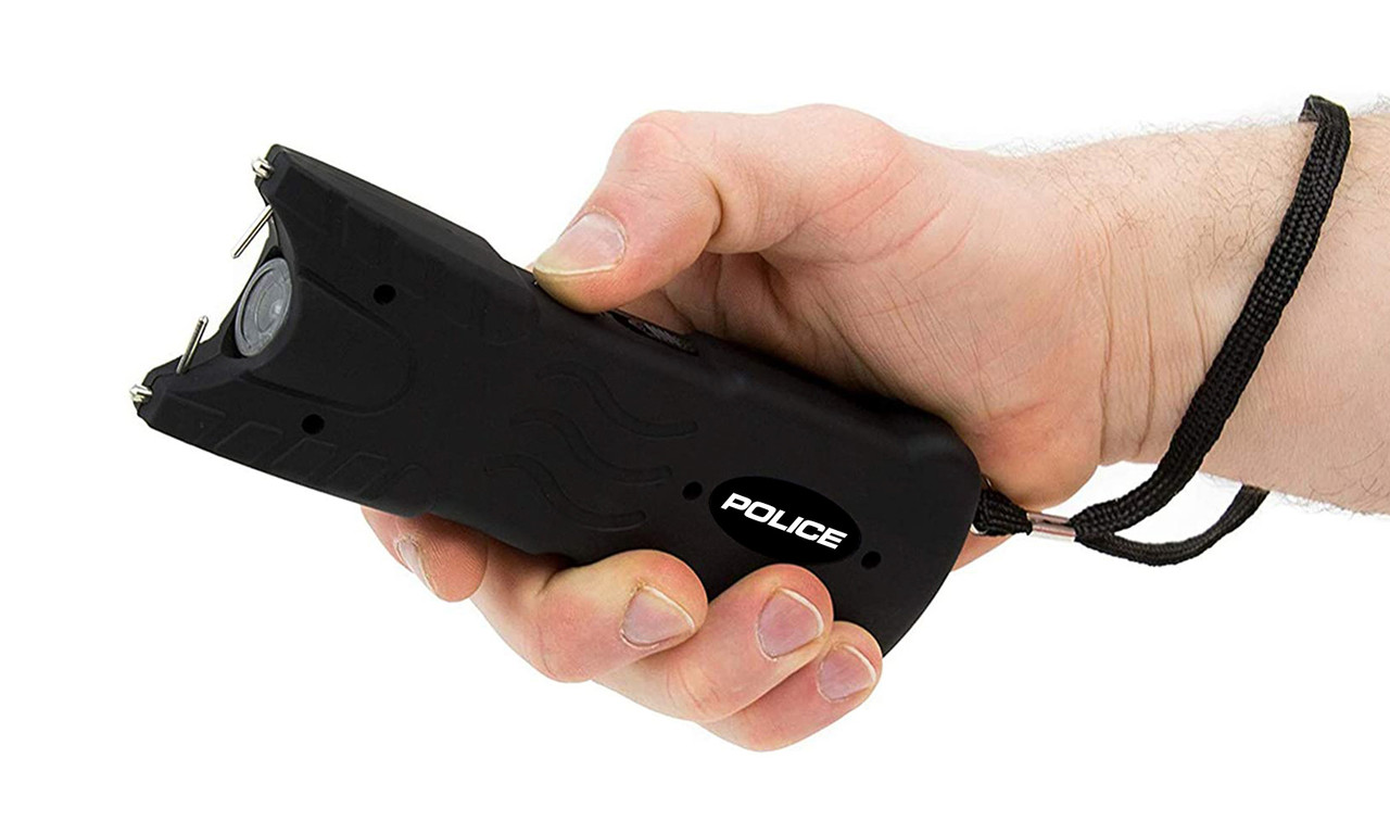 POLICE Stun Gun 916 550 BV Black Heavy Duty Rechargeable LED Flashlight eBay