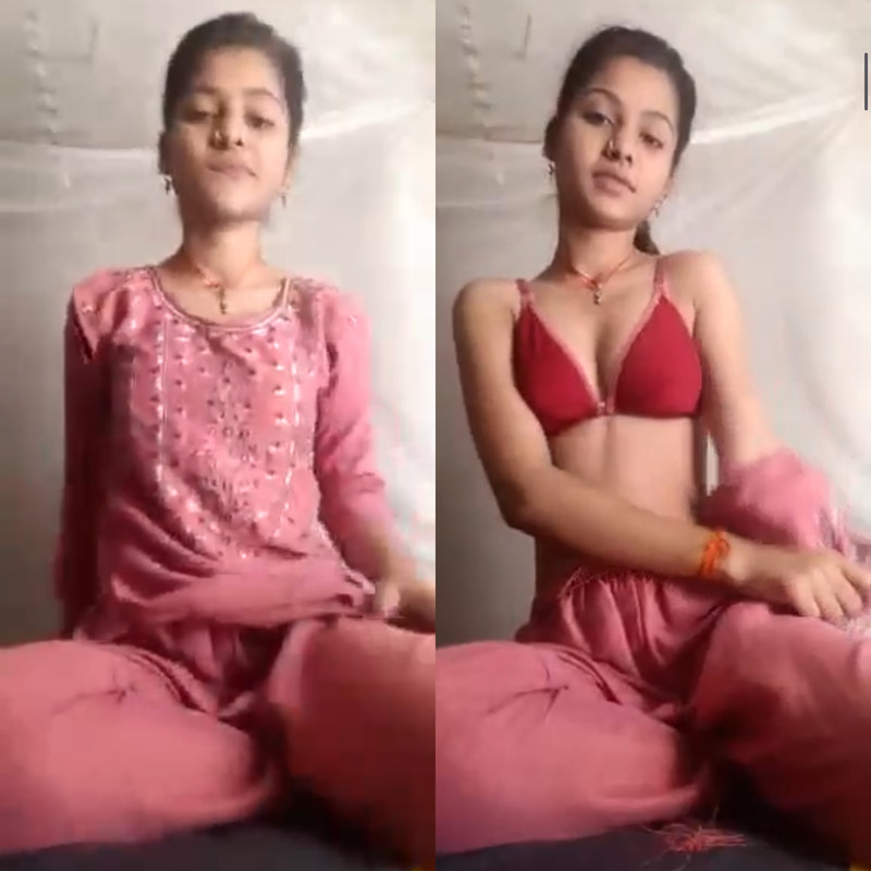 beautiful girl slim girl remove cloths and rubbing pussy 