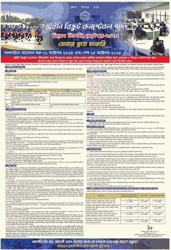 Bangladesh Police Constable Recruitment Circular 2024