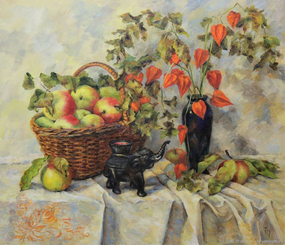 42c3189cee1625036eb2ab07dfx6-kartiny-i-panno-fizalis-yabloki-slonik-maslo-holst-60h70-sm