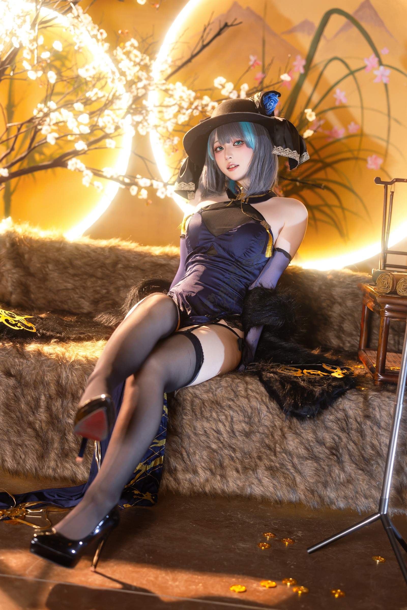 屿鱼 Yuyu 金装猫猫头 原创 Cosplay 写真集（60P｜747MB）插图5