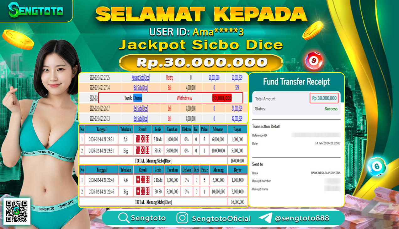 BUKTI PEMBAYARAN LIVEGAME SICBO DICE