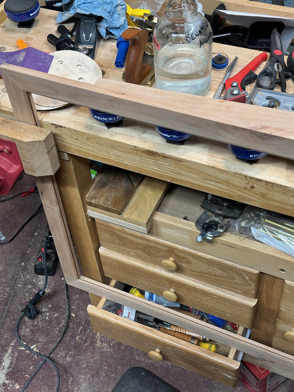 The drawers are useful as a sort of deadman to support tall workpieces.