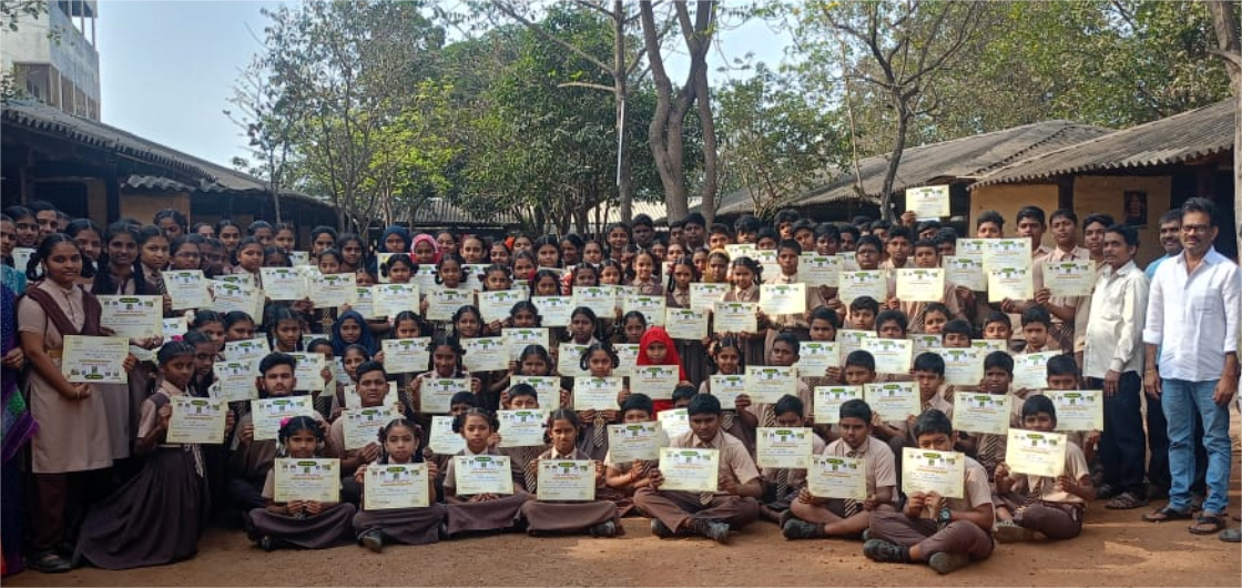 Students receiving awards