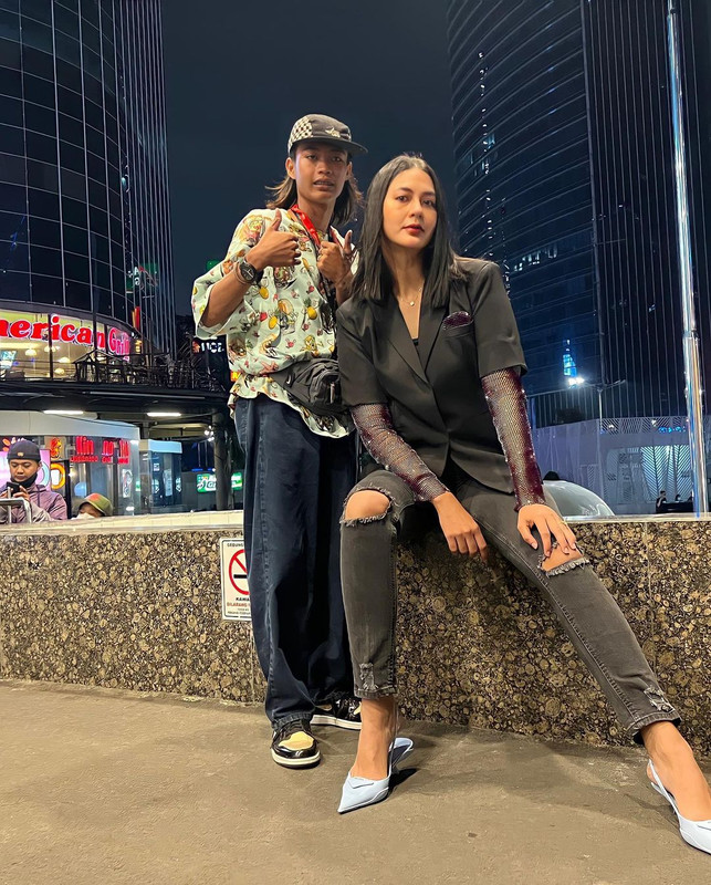 Momen Paula Verhoeven bertemu Bonge di Citayam Fashion Week.